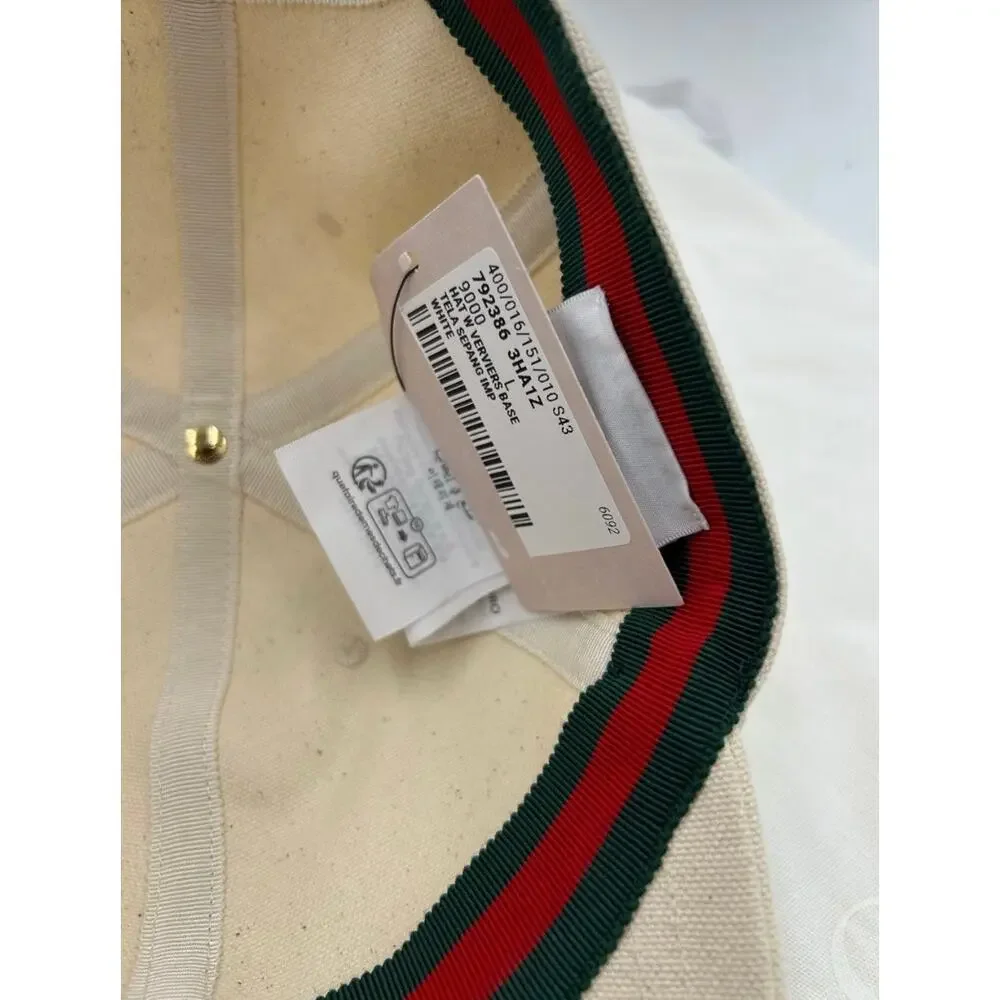 Unisex, Gucci, gold logo baseball cap size large made in Italy